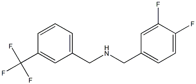 [(3,4-difluorophenyl)methyl]({[3-(trifluoromethyl)phenyl]methyl})amine Struktur