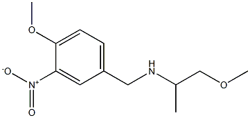 [(4-methoxy-3-nitrophenyl)methyl](1-methoxypropan-2-yl)amine Struktur