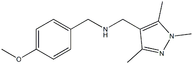 [(4-methoxyphenyl)methyl][(1,3,5-trimethyl-1H-pyrazol-4-yl)methyl]amine Struktur