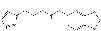 [1-(2H-1,3-benzodioxol-5-yl)ethyl][3-(1H-imidazol-1-yl)propyl]amine Struktur