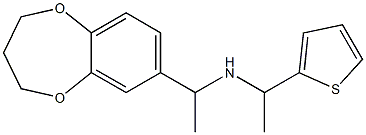 [1-(3,4-dihydro-2H-1,5-benzodioxepin-7-yl)ethyl][1-(thiophen-2-yl)ethyl]amine Struktur