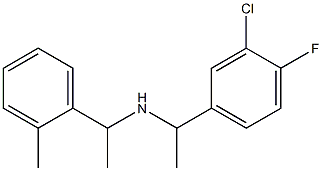 [1-(3-chloro-4-fluorophenyl)ethyl][1-(2-methylphenyl)ethyl]amine Struktur