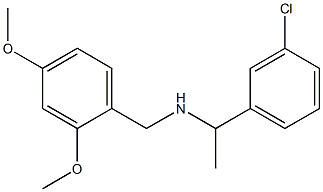 [1-(3-chlorophenyl)ethyl][(2,4-dimethoxyphenyl)methyl]amine Struktur