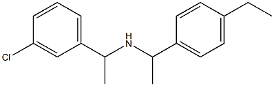 [1-(3-chlorophenyl)ethyl][1-(4-ethylphenyl)ethyl]amine Struktur