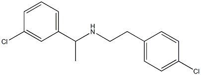 [1-(3-chlorophenyl)ethyl][2-(4-chlorophenyl)ethyl]amine Struktur