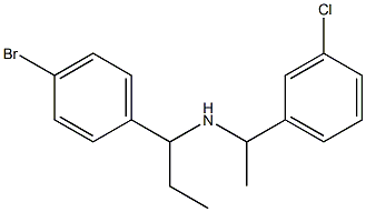 [1-(4-bromophenyl)propyl][1-(3-chlorophenyl)ethyl]amine Struktur