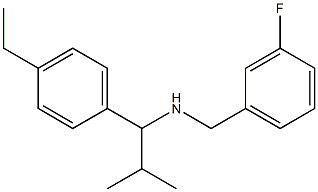 [1-(4-ethylphenyl)-2-methylpropyl][(3-fluorophenyl)methyl]amine Struktur