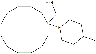 [1-(4-methylpiperidin-1-yl)cyclododecyl]methanamine Struktur