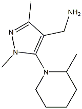 [1,3-dimethyl-5-(2-methylpiperidin-1-yl)-1H-pyrazol-4-yl]methanamine Struktur