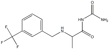 [2-({[3-(trifluoromethyl)phenyl]methyl}amino)propanoyl]urea Struktur