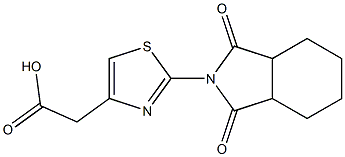 [2-(1,3-dioxooctahydro-2H-isoindol-2-yl)-1,3-thiazol-4-yl]acetic acid Struktur