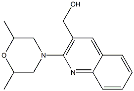 [2-(2,6-dimethylmorpholin-4-yl)quinolin-3-yl]methanol Struktur