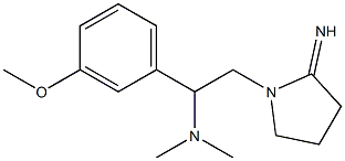 [2-(2-iminopyrrolidin-1-yl)-1-(3-methoxyphenyl)ethyl]dimethylamine Struktur