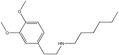 [2-(3,4-dimethoxyphenyl)ethyl](hexyl)amine Struktur