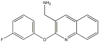 [2-(3-fluorophenoxy)quinolin-3-yl]methanamine Struktur