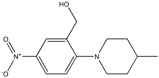 [2-(4-methylpiperidin-1-yl)-5-nitrophenyl]methanol Struktur