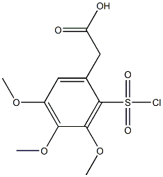 [2-(chlorosulfonyl)-3,4,5-trimethoxyphenyl]acetic acid Struktur