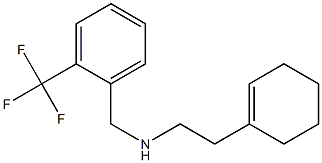 [2-(cyclohex-1-en-1-yl)ethyl]({[2-(trifluoromethyl)phenyl]methyl})amine Struktur