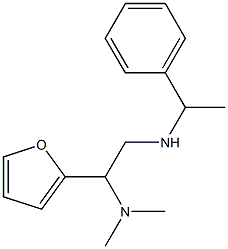 [2-(dimethylamino)-2-(furan-2-yl)ethyl](1-phenylethyl)amine Struktur