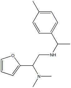 [2-(dimethylamino)-2-(furan-2-yl)ethyl][1-(4-methylphenyl)ethyl]amine Struktur