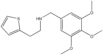 [2-(thiophen-2-yl)ethyl][(3,4,5-trimethoxyphenyl)methyl]amine Struktur