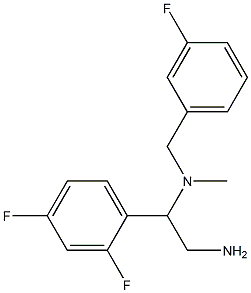 [2-amino-1-(2,4-difluorophenyl)ethyl][(3-fluorophenyl)methyl]methylamine Struktur