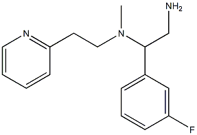 [2-amino-1-(3-fluorophenyl)ethyl](methyl)[2-(pyridin-2-yl)ethyl]amine Struktur