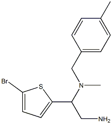 [2-amino-1-(5-bromothiophen-2-yl)ethyl](methyl)[(4-methylphenyl)methyl]amine Struktur