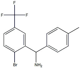 [2-bromo-5-(trifluoromethyl)phenyl](4-methylphenyl)methanamine Struktur