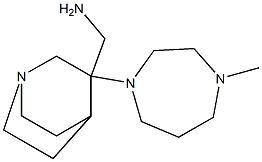 [3-(4-methyl-1,4-diazepan-1-yl)-1-azabicyclo[2.2.2]octan-3-yl]methanamine Struktur