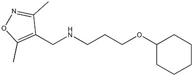 [3-(cyclohexyloxy)propyl][(3,5-dimethyl-1,2-oxazol-4-yl)methyl]amine Struktur