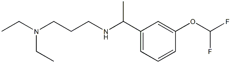 [3-(diethylamino)propyl]({1-[3-(difluoromethoxy)phenyl]ethyl})amine Struktur