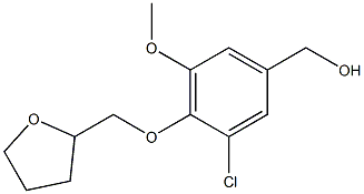 [3-chloro-5-methoxy-4-(oxolan-2-ylmethoxy)phenyl]methanol Struktur