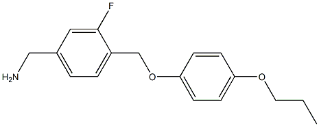 [3-fluoro-4-(4-propoxyphenoxymethyl)phenyl]methanamine Struktur