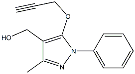 [3-methyl-1-phenyl-5-(prop-2-yn-1-yloxy)-1H-pyrazol-4-yl]methanol Struktur