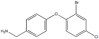 [4-(2-bromo-4-chlorophenoxy)phenyl]methanamine Struktur