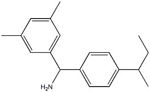 [4-(butan-2-yl)phenyl](3,5-dimethylphenyl)methanamine Struktur