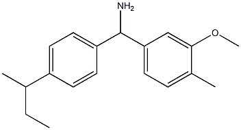 [4-(butan-2-yl)phenyl](3-methoxy-4-methylphenyl)methanamine Struktur