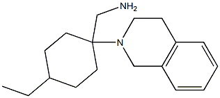 [4-ethyl-1-(1,2,3,4-tetrahydroisoquinolin-2-yl)cyclohexyl]methanamine Struktur