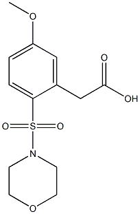 [5-methoxy-2-(morpholin-4-ylsulfonyl)phenyl]acetic acid Struktur