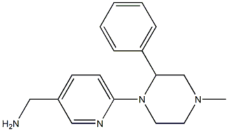 [6-(4-methyl-2-phenylpiperazin-1-yl)pyridin-3-yl]methanamine Struktur