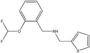 {[2-(difluoromethoxy)phenyl]methyl}(thiophen-2-ylmethyl)amine Struktur