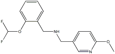 {[2-(difluoromethoxy)phenyl]methyl}[(6-methoxypyridin-3-yl)methyl]amine Struktur