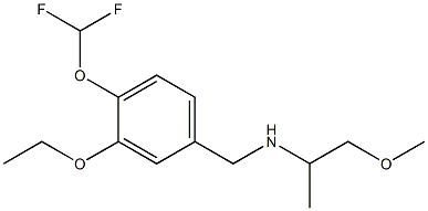 {[4-(difluoromethoxy)-3-ethoxyphenyl]methyl}(1-methoxypropan-2-yl)amine Struktur