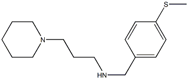 {[4-(methylsulfanyl)phenyl]methyl}[3-(piperidin-1-yl)propyl]amine Struktur