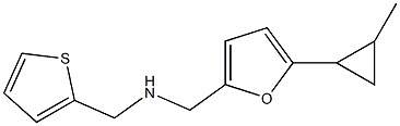 {[5-(2-methylcyclopropyl)furan-2-yl]methyl}(thiophen-2-ylmethyl)amine Struktur