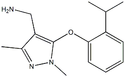 {1,3-dimethyl-5-[2-(propan-2-yl)phenoxy]-1H-pyrazol-4-yl}methanamine Struktur