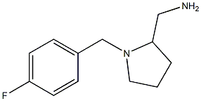 {1-[(4-fluorophenyl)methyl]pyrrolidin-2-yl}methanamine Struktur