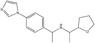 {1-[4-(1H-imidazol-1-yl)phenyl]ethyl}[1-(oxolan-2-yl)ethyl]amine Struktur