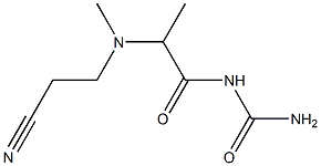 {2-[(2-cyanoethyl)(methyl)amino]propanoyl}urea Struktur